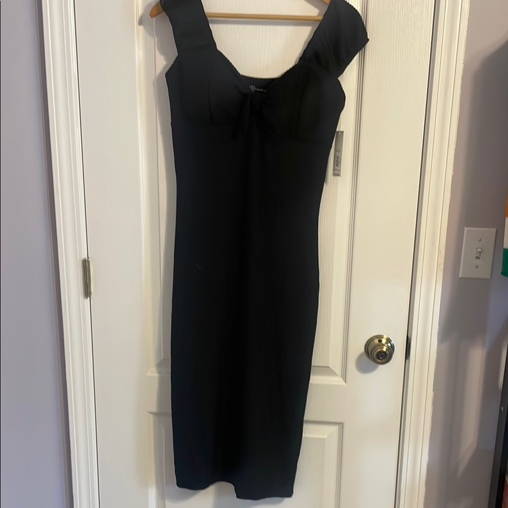 Large No Boundaries Black Sheath Keyhole Dress